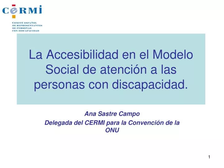 la accesibilidad en el modelo social de atenci n a las personas con discapacidad