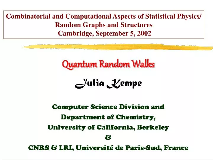 quantum random walks