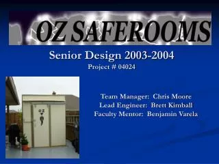 Senior Design 2003-2004 Project # 04024