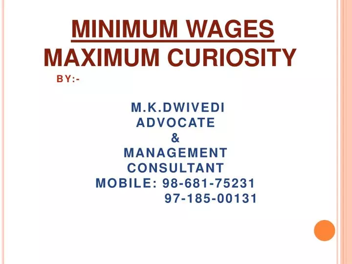 by m k dwivedi advocate management consultant mobile 98 681 75231 97 185 00131