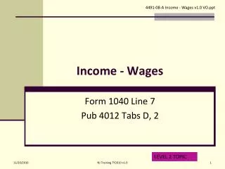 Income - Wages
