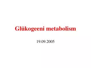 gl kogeeni metabolism