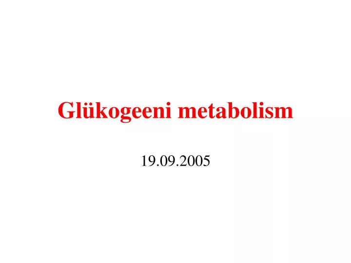 gl kogeeni metabolism