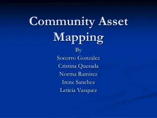 Community Asset Mapping