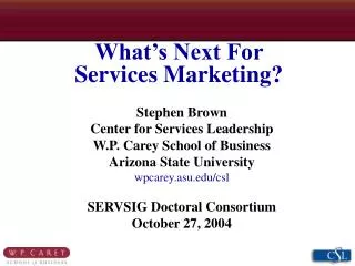 What’s Next For Services Marketing?