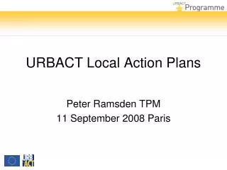 URBACT Local Action Plans