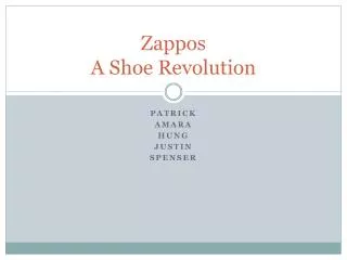 Zappos A Shoe Revolution