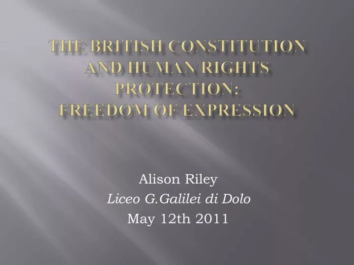 the british constitution and human rights protection freedom of expression