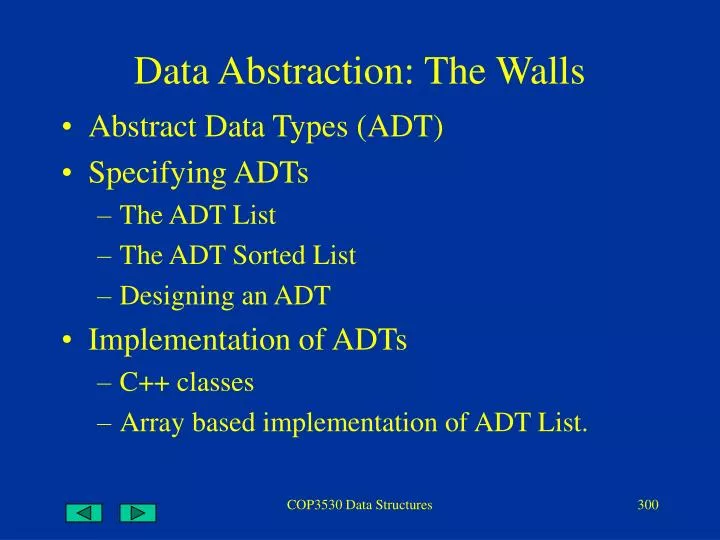 data abstraction the walls