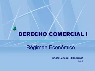 DERECHO COMERCIAL I