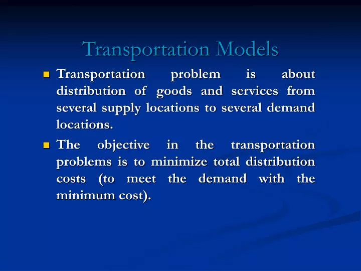 transportation models