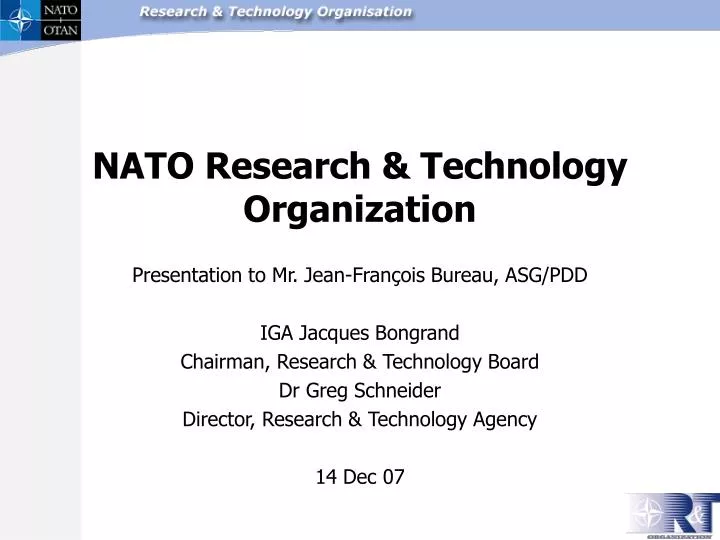 nato research technology organization