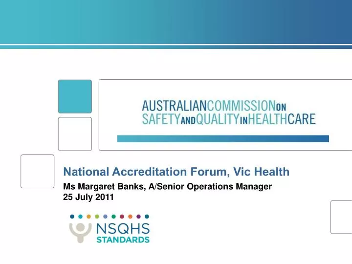 national accreditation forum vic health