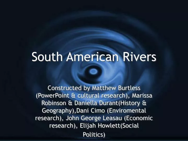 south american rivers