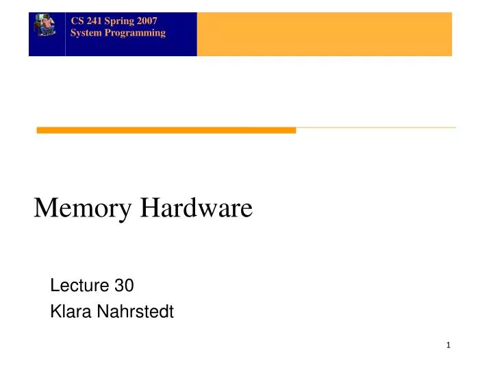 memory hardware