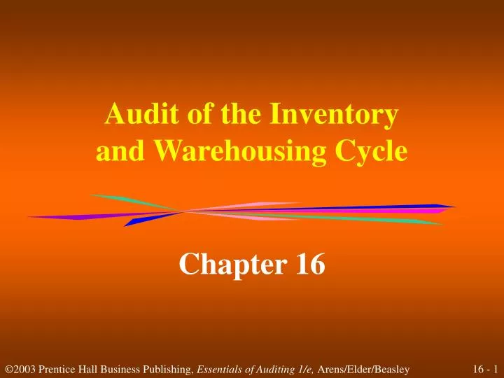 audit of the inventory and warehousing cycle