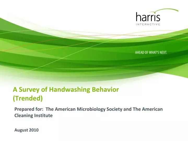 a survey of handwashing behavior trended