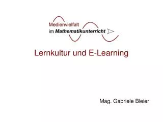 Lernkultur und E-Learning