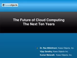 The Future of Cloud Computing The Next Ten Years