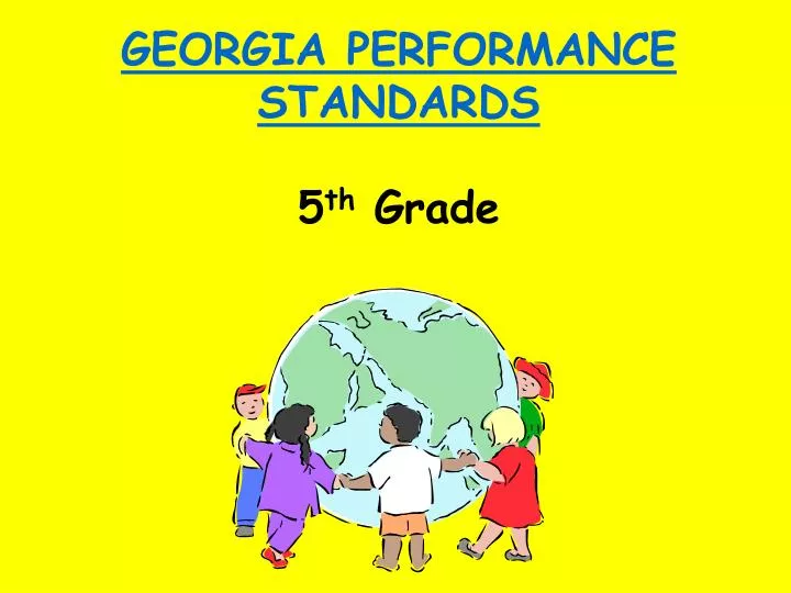 georgia performance standards 5 th grade