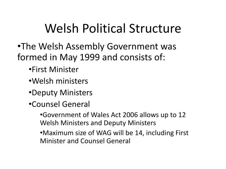 welsh political structure