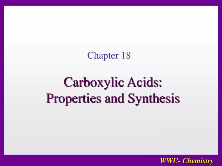 carboxylic acids properties and synthesis