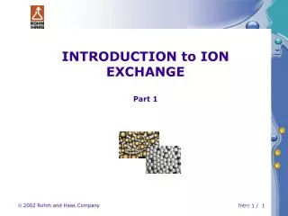 INTRODUCTION to ION EXCHANGE Part 1