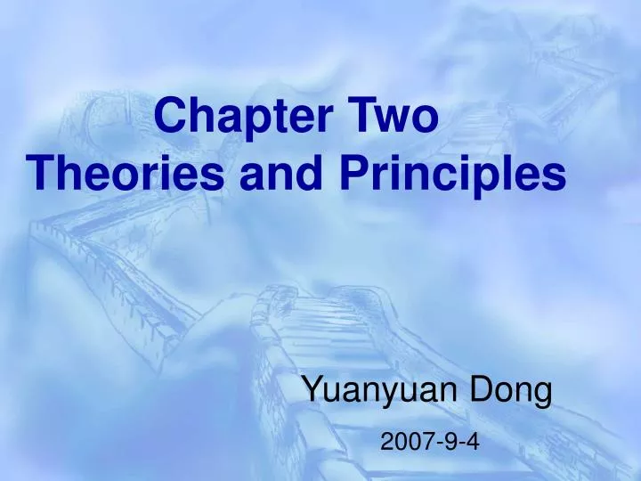 chapter two theories and principles