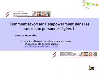 Comment favoriser l’empowerment dans les soins aux personnes âgées ?