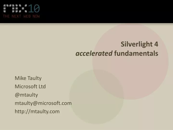 silverlight 4 accelerated fundamentals