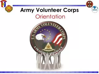 Army Volunteer Corps Orientation