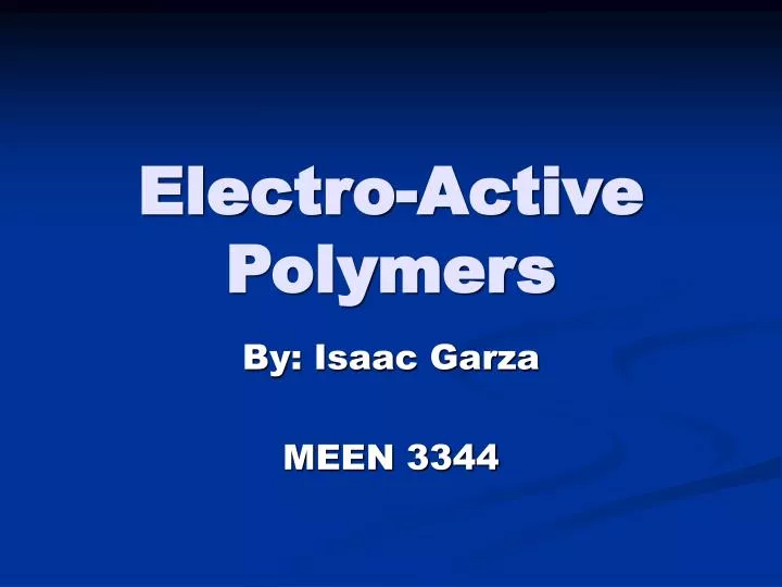 electro active polymers
