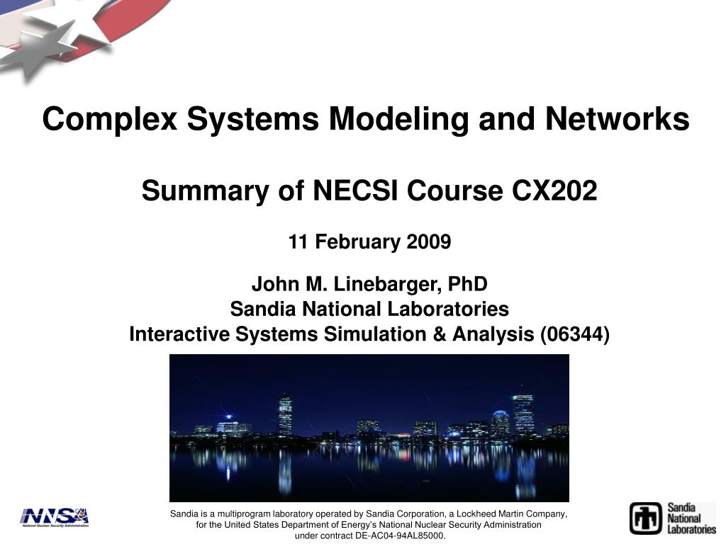 PPT - Understanding Complex Systems: Insights from NECSI Course CX202 ...