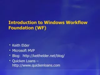 Introduction to Windows Workflow Foundation (WF)