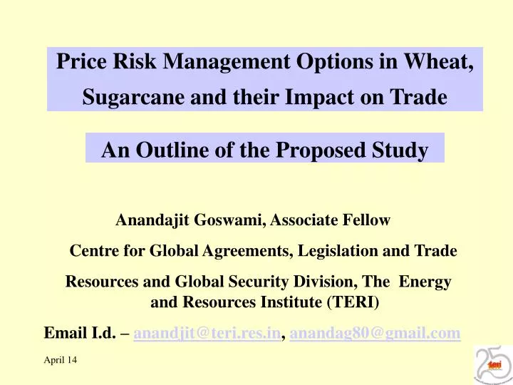 price risk management options in wheat sugarcane and their impact on trade