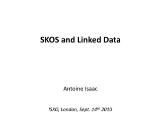 SKOS and Linked Data