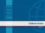 CitiBank Online - slide 1