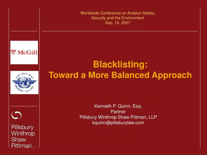 blacklisting toward a more balanced approach