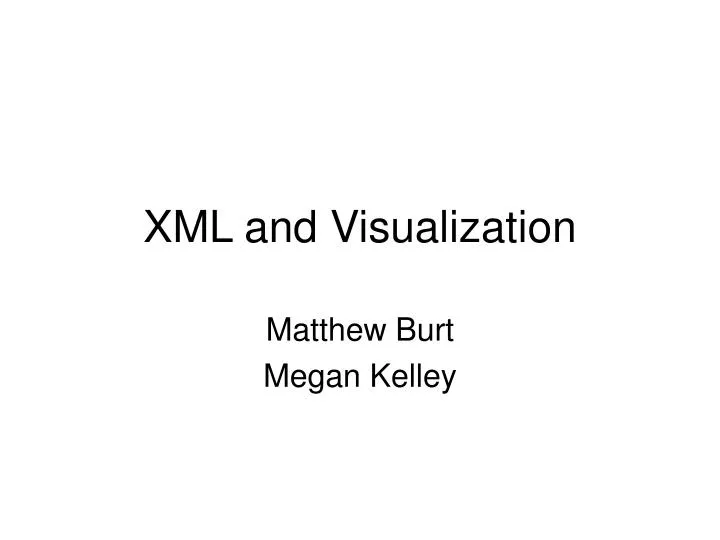 xml and visualization