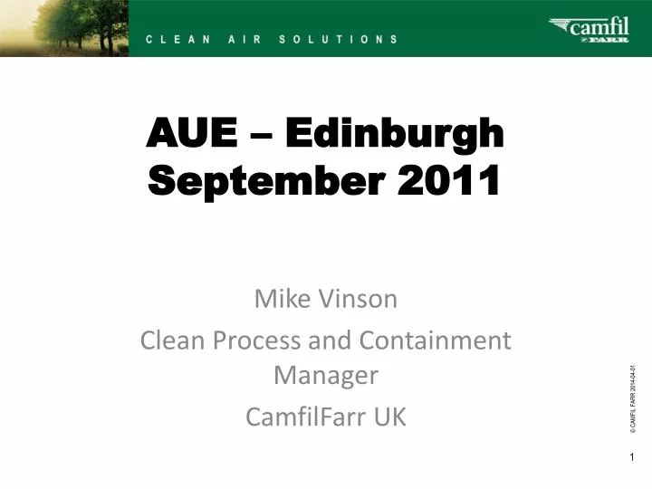 aue edinburgh september 2011