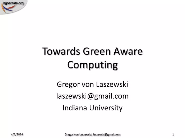 towards green aware computing