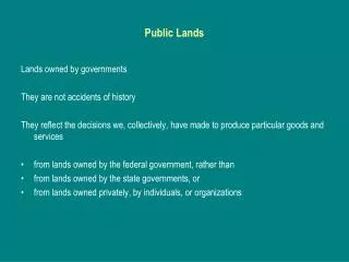 Public Lands