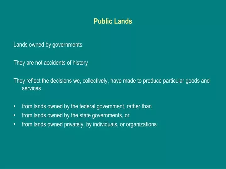 public lands