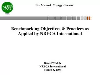 Benchmarking Objectives &amp; Practices as Applied by NRECA International