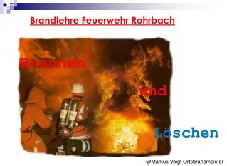 Brandlehre Feuerwehr Rohrbach