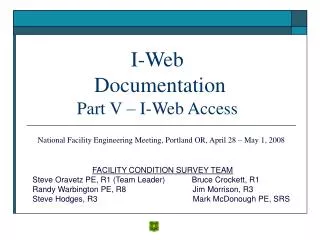 I-Web Documentation Part V – I-Web Access