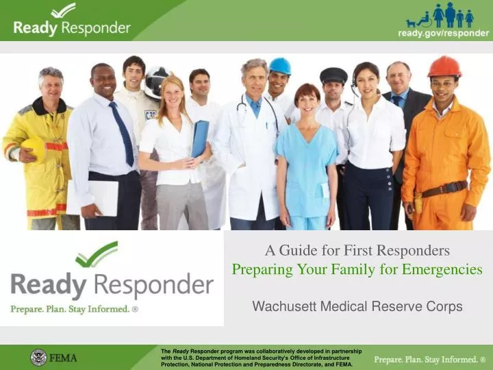 a guide for first responders preparing your family for emergencies wachusett medical reserve corps