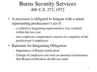 Burns Security Services 406 U.S. 272, 1972