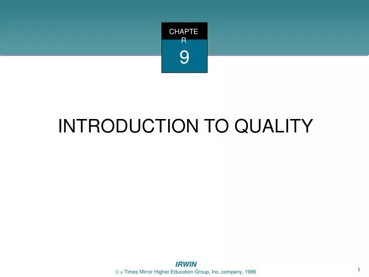 introduction to quality