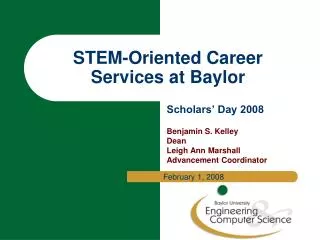 STEM-Oriented Career Services at Baylor